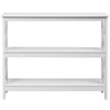 3-Tier Console Table X-design Wooden Hall Desk Side End Table W/ Shelf White