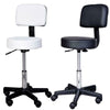 PU Leather Adjustable Backrest Stool Beauty Spa Salon Manicure Chair Black/White
