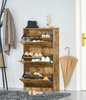 Industrial Shoe Cabinet Rustic Cupboard Unit Vintage Tall Hall Storage Shelves