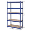 Storage Racking 5 Tier Shelving Boltless Shelves Garage Large Capacity 200KG