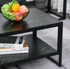 Industrial Coffee Table Modern Style Living Room Furniture Steel Frame Side End