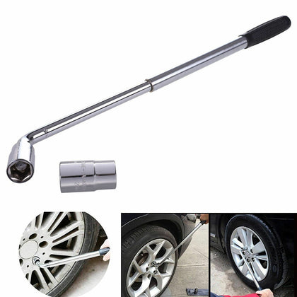 Extendable Wheel Brace Wrench Telescopic Car Van Socket Tyre Nut 17 19 21 23 mm