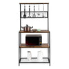 Kitchen Baker's Rack Utility Storage Shelf with 3 Shelves & Hook Micro-wave oven