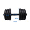 Pair Dumbells Free Weight Dumbell Set Adjustable Workout Body Building 10-20kg