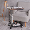Modern Sofa Bed Side End Coffee Table Laptop Notebook Desk w Wheel Height Adjust