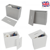 White/Grey Crisp Wooden Toilet Cleaning Product Storage Tidy Box Unit Bathroom