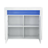 LED Sideboard Cabinet Storage Cupboard 2 Doors Unit High Gloss Front Dining Room