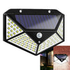 1X 100LED Solar Power PIR Motion Sensor Wall Lights Outdoor Garden Security Lamp