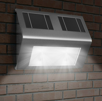 Solar Powered LED Door Fence Wall Lights Outdoor Garden waterproof Lighting UK