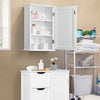 Wall Mounted Cabinet 3 Tiers Storage 1 Door Medicine Foods Storage for Bathroom