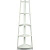 White 5 Tier Tall Corner Shelf/Shelving Unit Display Stand Home Bathroom/Loung