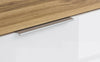 Modern Study Office Desk Storage Cupboard Drawer White Gloss Oak finish 120 Zele