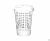 50 L Circular Plastic Laundry Linen Washing Basket Bin Storage Hamper With Lid