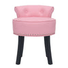 Velvet/PU Dressing Table Chair Small Guest Reception Stool Button Padded Seat