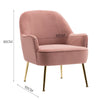 Velveteen Fabric Tub Chair Wing Back Armchair Sofa Vanity Bedroom Dressing Chair