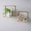 Metal Wire Floating Wall Shelf Multi Section Tromso Home Decor Set of 2