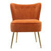 Scallop Back Armchair Lotus Petal Tub Seat Lounge Occasional Accent Sofa Chair