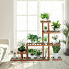 Steady Vertical Wood Plant Stand 5-Tier Flower Pot Shelf for Livingroom Balcony