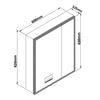 Illuminated LED Bathroom Mirror Cabinet With Shaver Socket Demister Touch Sensor