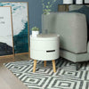 Bedside Tables Nightstand Cabinets with Storage Unit Bedroom Furniture Wood Leg