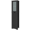 Bathroom Tall Cabinet Slim Freestanding Storage Organizer Cupboard 2 Doors