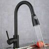 Black Kitchen Sink Taps Pull Out Spray Mixer Single Lever Swivel Spout Brass Tap