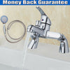 Bathroom Chrome Shower Tap Bath Luxury Filler Mixer Taps w/ Hose & Handset Head