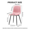 2/4 Velvet Dining Chairs Padded Seat Metal Legs Lounge Kitchen Chair Restaurant