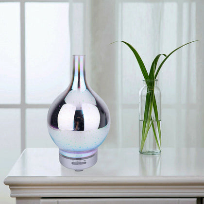 3D Glass Essential Oil Aroma Diffuser Mist Humidifier 7 Colors LED Lights UK