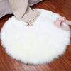 Circular Shaggy Fluffy Warm Rugs Anti-Skid Washable Floor Small Round Home Mats