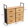 3/4/6 Drawers Chest of Drawers Bedroom Storage Cabinet Fabric Organizer Unit Oak