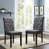 2x Fabric Dining Chair Accent Button High Back Tufted Kitchen Chairs Lounge Seat