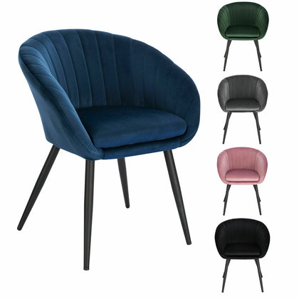 1x Dining Chairs Kitchen Living Room Chairs with Velvet+metal Counter Chairs uk