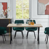 X-shaped Metal Support Legs Simple Dining Table Living Room Kitchen Rectangular