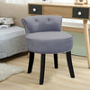 Velvet Upholstered Vanity Chair Dressing Table Stool Button Back Bedroom Ottoman