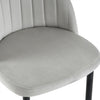 Velvet Dining Chairs Set of 2 Kitchen Leisure Chairs w/ Metal Legs Accent Chairs