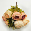 13 Heads Silk Peony Artificial Flowers Peony Wedding Bouquet Home Party Decor