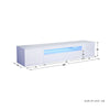 Large 200CM TV Unit High Gloss White Front - RGB LED Lights- TV Stand Cabinet