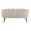 White Teddy Velvet Sofa Chair Loveseat Armchair Small Couch 2 Seater Home Office