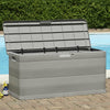 Garden Storage Box Chest 280L Outdoor Indoor Plastic Furniture Black Cushion Box