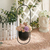 Wall Hanging Planter Flower Pot Metal Basket Bowl Decor Garden Indoor Black/Gold