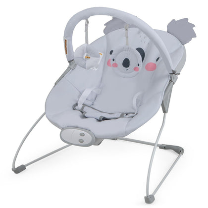 Portable Baby Bouncer Infant Rocker Seat with Detachable Toy Bar & Safety Belt