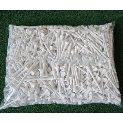 1000pcs Golf Tees White Wooden 70mm 2 3/4 inches Bundle Job lot Equipment UK