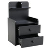 Bedside Cabinet with 2 Drawer Space Save Nightstand Table And Open Storage Shelf