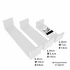 3 U Shaped Floating Wooden Shelves Wall Mounting Shelf Storage Display Book Unit
