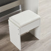 Dressing Table Make-Up Desk w/ Sliding Mirror Drawers Vanity Stool Set Bedroom