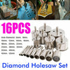 16Pcs Diamond Holesaw set Holes Saw Drill Bit Cutter Tile Glass Marble Ceramic P