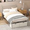 3FT Single Metal Bed Frame Heavy-duty Slatted Platform Bed Headboard & Footboard