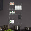 5 TIER SPICE HERB JAR RACK HOLDER FOR KITCHEN DOOR CUPBOARD STORAGE / WALL UK