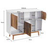 3-Door Sideboard w/Storage Compartments Modern Standing Cabinet Buffet TV Stand